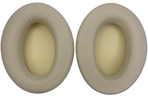 TECINITY Wymienne Nauszniki do Sony WH-1000XM3 Słuchawek, Zapasowe Poduszki Nauszniki do Sony WH1000XM3, Miękka Skóra Proteinowa (Złoty)