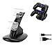 Price comparison product image ironheel PS4 Controller Charger, Dual USB Charging Charger Docking Station Stand for Sony Playstation 4 PS4/PS4 Pro/PS4 Slim Controller - Black