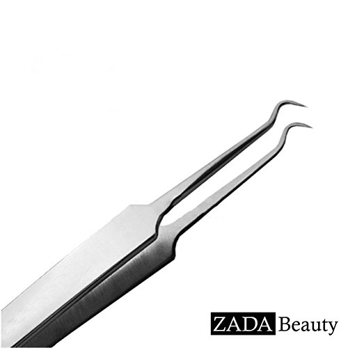 Original ZADA Beauty Mitesserentferner aus chirurgischem Edelstahl – Pickel-Entferner Blackhead Tweezer Gebogene Nadel - 3