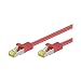 Produktbild intellinet 740630 Netzwerkkabel Cat7-Rohkabel mit Cat6a-Stecker 100% Kupfer LS0H 0,5m rot