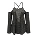 Produktbild ABsoar Blusen Damen Langarmshirt Sexy V-Ausschnitt T-Shirt Bandage Shirts Rückenfrei Pullover Übergröße Oberteil Sling Langarm Bluse Tops