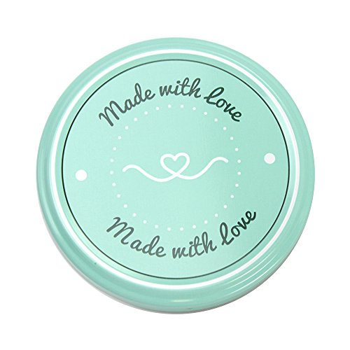 COM-FOUR® 40x Ersatzdeckel „Made with love“, Deckel für Sturzgläser, Marmeladengläser, Einmachgläser, TO 82 cm - 5