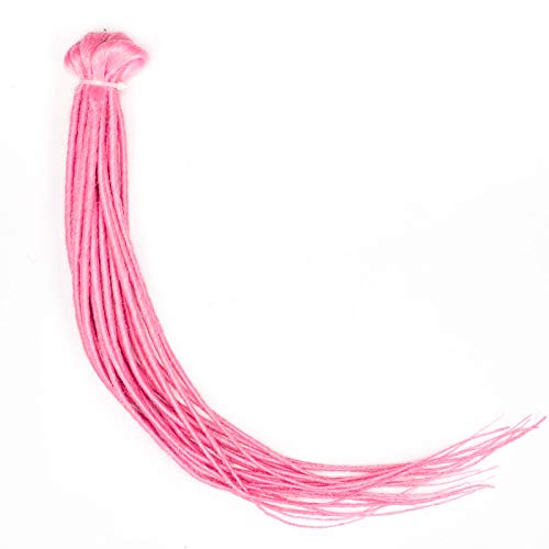 DreadLab - Synthetic Dreadlocks Backcombed Extensions 10 Pack Double Ended (Pink)