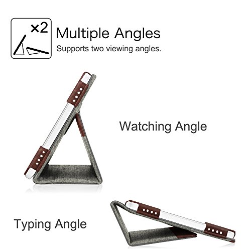 Fintie Samsung Galaxy Tab A 10.1 Hülle – Slim Fit Folio Kunstleder Schutzhülle Case Cover mit Auto Schlaf / Wach Funktion für Samsung Galaxy Tab A 10,1 Zoll T580N / T585N Tablet (2016 Version), Denim grau - 5