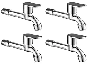 Joyway SoloMini Long Body Bib Cock Bathroom Tap With Quarter Turn Foam Flow (Pack of 4 Pieces)