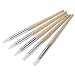 Anself Nail Art Silicone Sculpture Pen For Emboss Carving Polish Craft Wooden Handle Nail Art Salon Tool Set 5Pcs/Set