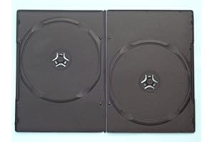 Panmer - Confezione da 100 custodie per DVD, 7 mm, formato doppio, colore: nero