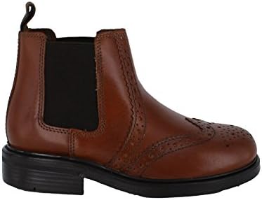 Oaktrak Appleby Boys Kids Leather Brogues Pull On Chelsea Boots