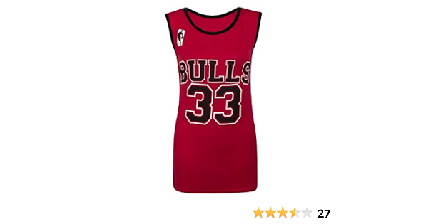 Canotta Chicago Bulls numero 33 da donna Red Taglia unica : Amazon.it:  Abbigliamento