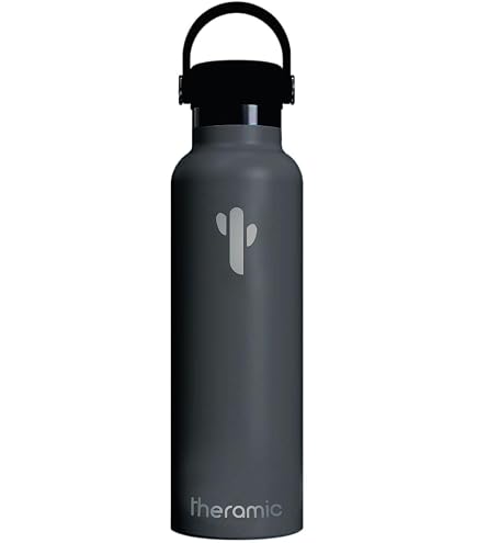 Theramic 600 Ml Thermowasserflasche Aus Edelstahl – Doppelwandig, Keramikbeschichtet, Hält 7h Heiß / 24h Kalt, Blau