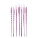 Fashion Base® 7Pcs Purple Pink Gradient Makeup Brushes Set Rainbow Glitter Unicorn Handle Cosmetic Eyeshadow Eyebrow Eyeliner Blending Brush Beauty Tools Kits