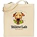 Price comparison product image AB - Humorous Yellow Labrador Dog Cotton Natural Bag