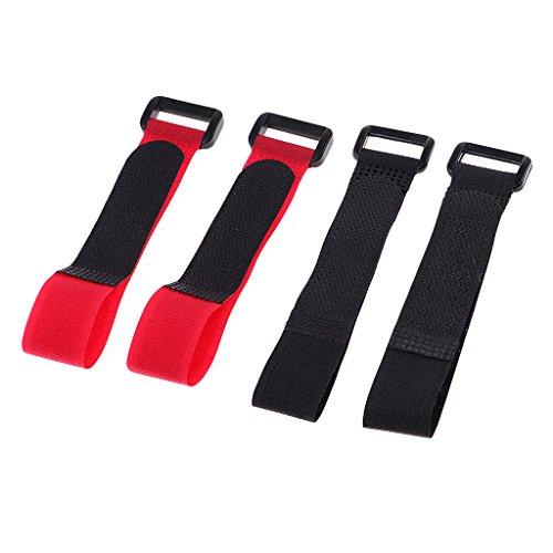 Preisvergleich Produktbild Fenteer 4er-Set Selbstklebendes Klettband Hakenband Befestigung für LiPo Akku - 200mm