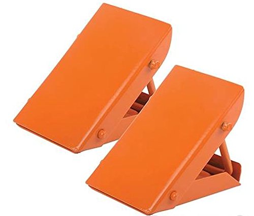 Preisvergleich Produktbild Rad Unterlegkeile aus Stahl zusammenklappbar 1 Paar