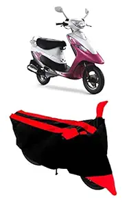 HEMSKAR Present All Weather Protection Scooty Bike Cover Made for TVS Scooty Pep+ Semi Waterproof Cover (Red)