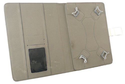 Emartbuy® Weiß Eingabestift + Universalbereich ( 8 – 9 Zoll ) Weiß Multi Winkel Folio Executive Hülle Schutzhülle Case Cover Wallet mit Kartensteckplätze geeignet für Acer Iconia A1-830 8 Zoll Tablet - 4