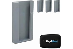 Gallo3d Supporto Auto per Unipol Move - Clip adesiva - Sistema fissaggio Adesivo con nastro - Gancio di supporto porta Unipol Move - Grigio - Nuova Versione Migliorata (Gancio 2025, Confezione 4)