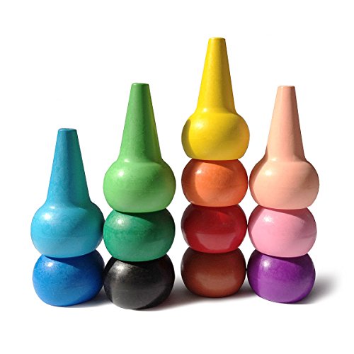 Studio Skinky 12 crayons empillables - Couleurs primaires