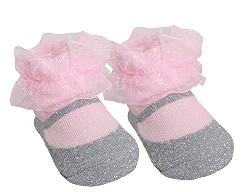 BABYTOWN Baby Girls Frilled Socks Booties Frilly Cute Organza Gift Bag Newborn