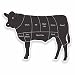 Produktbild 2 x Fleisch Schnitte Rind Kuh Steak Vinyl Aufkleber Aufkleber Laptop Auto Reise Gepäck Label Tag # 9623 - 10cm/100mm Wide
