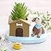 Produktbild T-124124 Tritow Home Decor Macetas Blume Plateau Flowerpo Mode Mini Sukkulenten Topf Tiere Harz Blumentöpfe Pflanzgefäße Schreibtisch Blumentopf (Größe : Little Dog)