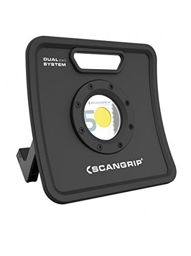 Scangrip LED-Akku-Arbeitsleuchte Nova 5 K C+R mit der 42 W COB Technologie und einem 5 m Kabel, gebaut nach Schutzart, 1 Stück, dunkelgrau/schwarz, 03.5443 - 2