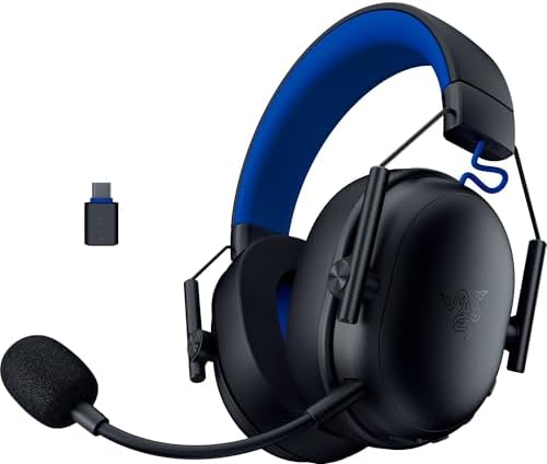 Razer BlackShark V3 X HyperSpeed for PlayStation - Cuffie wireless per eSport - Ultraleggere 270 g - Driver TriForce da 50 mm - Microfono rimovibile - HyperSpeed 2,4 GHz e Bluetooth - PS5/PC | Nero