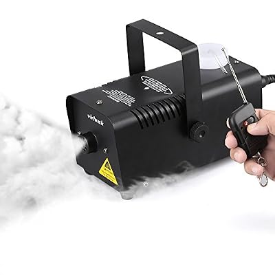 Virhuck Machine à Fumée 400W Télécommande sans Fil Halloween Fogger d'effet de Scène Télécommande sans Fil Disco Bar DJ Club Mariage Anniversaire Soirée