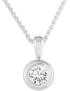 Diamond Line Damen - Halskette 585er Gold 1 Diamant