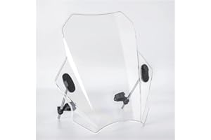 DANETI Motorcycle Wind Deflector Windscreen Windshield Deflector Covers Screen For Royal Enfield For Bullet/Meteor/Classic 350 500 For Interceptor 650 For Himalayan 411 400(Transparent)