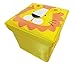 Kids bedroom Ottoman Yellow Lion hidden Toy Storage Box