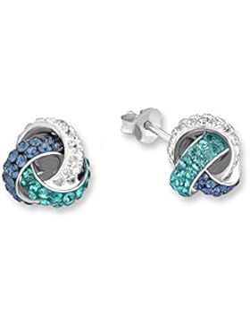 amor Damen-Ohrstecker Knoten 925 Silber rosévergoldet Swarovski Elements - 491389