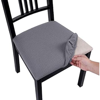 4x schwarz dehnbar elastische Schonbezüge Abdeckung Esszimmer Stuhl