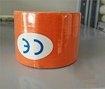5M*5cm Kinesiology Elastic Tape Rope Sports Physio Muscle Strain Injury Support 1 Roll(Orange)