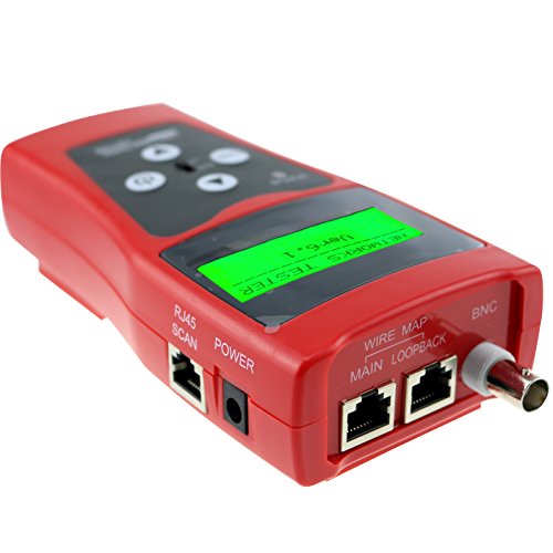 Digital Netzwerktester Ethernet Kabeltester Netzwerk Patchkabel Tester Prufer Testgerat Leitungstester fur RJ45 RJ11 5E 6E STP UTP USB Kabel twin verdrehte LAN-Netz-Telefon-Koaxialdraht-Kabel-Stromkreis-Ethernet-Prufvorrichtung Tracer-Uberprufungs-Analysator, 1 ~ 350M (3 ~ 200ft) - 5