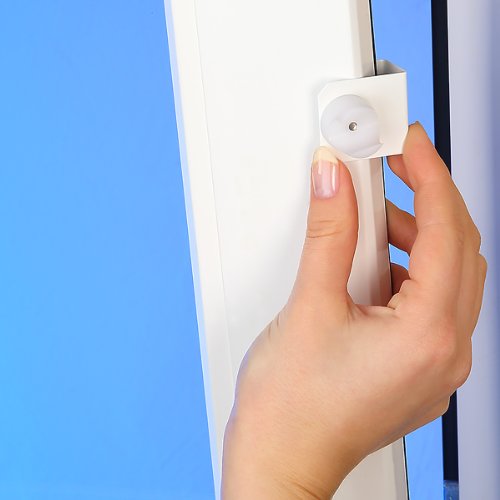 Gardinenstange „Basic“ Fix-Klick 75-110cm ausziehbar Weiß Klemmstange Spannfix Universal - 4