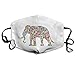 Produktbild SDGSS Mund Maske,Colorful Pattern Elephant Unisex Fashion Warm Anti-Dust Washable Reusable Mund Maske