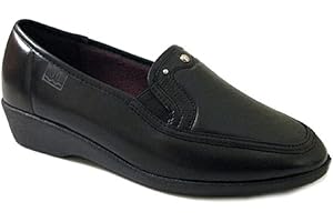 CUTILLAS Mocasín para Mujer Doctor, Polipiel Color Negro, elásticos Laterales Mod.67319