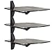 Price comparison product image Invision® Premium Ultra-Modern AV Wall Mounted Triple Glass Shelf Units - Cantilever Swivel Arm - Corner Room Mountable - Used With All Types Of TV Brackets - For DVD, PS3, SKY, X BOX, BLU RAY Players, Projectors Etc. Each Shelf Supports 13.6KG. Please Check Your Measurements Before Purchase