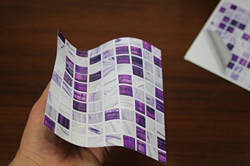 30 stück Fliesenaufkleber für Küche und Bad (Tile Style Decals 30xTP 12 – 6in- Grape) | Mosaik Wandfliese Aufkleber für 15x15cm Fliesen | Fliesen-Aufkleber Folie | Deko-Fliesenfolie für Küche u. Bad (15cm – 30 stück, Traubenfarben) - 2