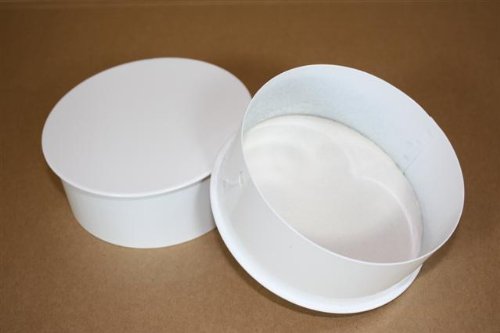 Rauchrohr, Ofenrohr Kapsel weiß emailliert 120 ø 0,6mm stark