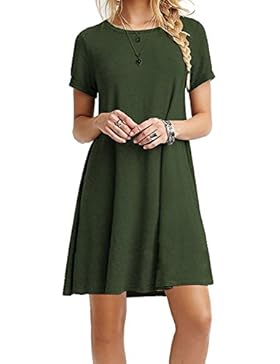 iPretty damen Langarm Casual lose T-Shirt Kleid