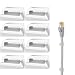 Produktbild Selbstklebend Kabelclips (Weiß 50-Stück) Kabelhalter für Flachkabel Ethernet, Eiito Kabelbefestigung Drahthalter Kabelschellen Kabelklemme