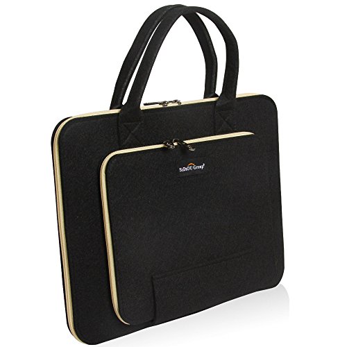 Sidiou Gruppe Mode Laptop Tasche Tablet PC Paket Laptop-Hülle wasserdichtes Gewebe Tasche Mode Laptop Tasche Tablet PC Paket Laptop-Hülle wasserdichtes Gewebe Tasche (17 Zoll, schwarz) - 2