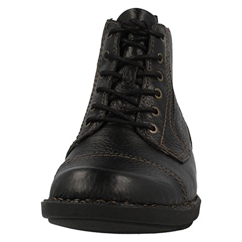 Clarks Womens Casual Clarks Money Beat Leather Boots In Black Standard Fit Size 4.5