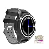 Colinsa 16GB 4G Smartwatch für Android IOS, IP67 Wasserdicht, 1.3inch Kreisförmiger Bildschirm, 620mAh, Bluetooth4.0, GPS, Herzfrequenz, Wählen, Zahlung