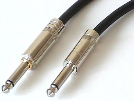 Rapid Cables 2m Guitar Lead, Silent Switched Neutrik / Re'an Jack Plug, Twin Screened Cable - Black
