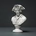 Produktbild Friedrich II Skulptur aus hochwertigem Zellan, Friedrich der Große, Alter Fritz echte Handarbeit Made in Germany, Büste in weiß, 14cm