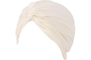 IMJONO Chapeau de Chimiothérapie Femme, Mode Couleur Unie Bonnet Chimio Turban Musulmanes Coton Wrap Hijab Cap Bonnet de Nuit pour Perte de Cheveux Cancer