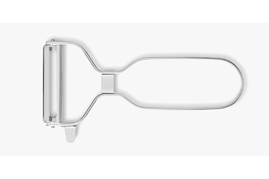 ARCOS Pelador Profesional 130mm en Acero Inoxidable Cromado para Pelar Frutas y Verduras. Utensilio de Cocina para Cortes Fin
